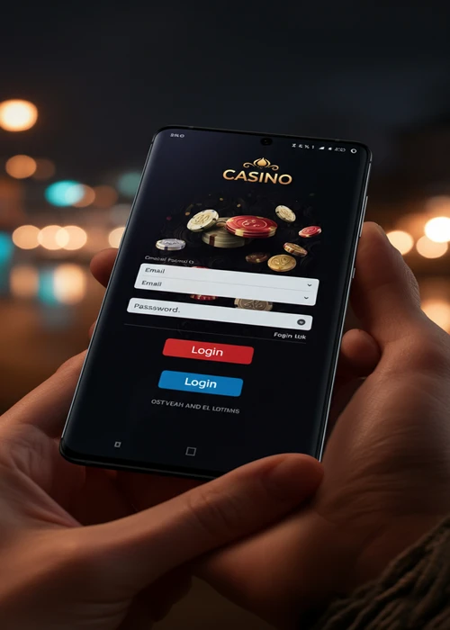 Martin Casino Login-Formular: Übersichtliche Felder für E-Mail und Passwort für einen schnellen, sicheren Zugang zum Konto.